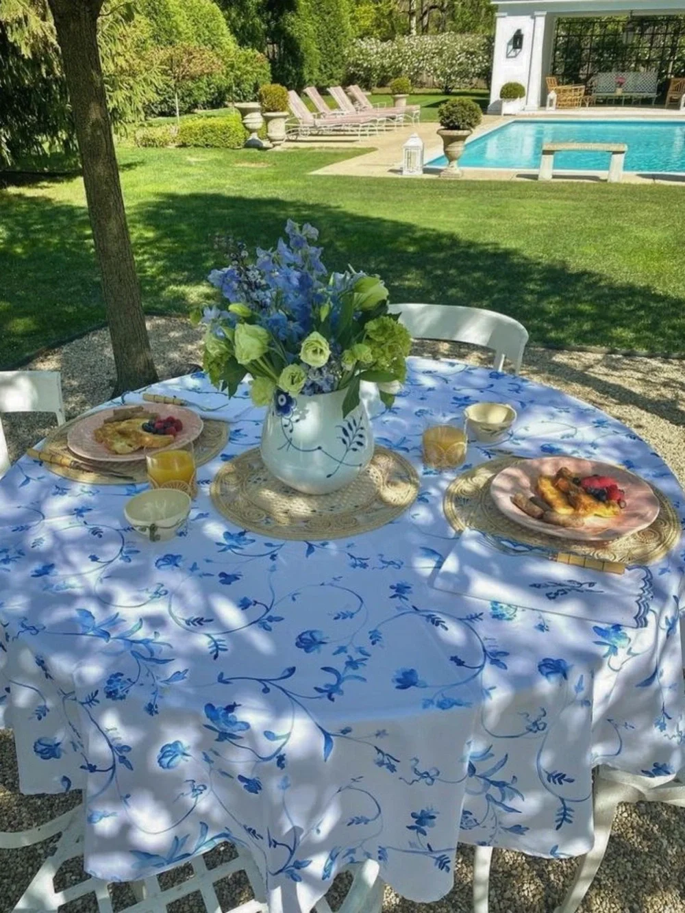 Hill House Home 70” round tablecloth